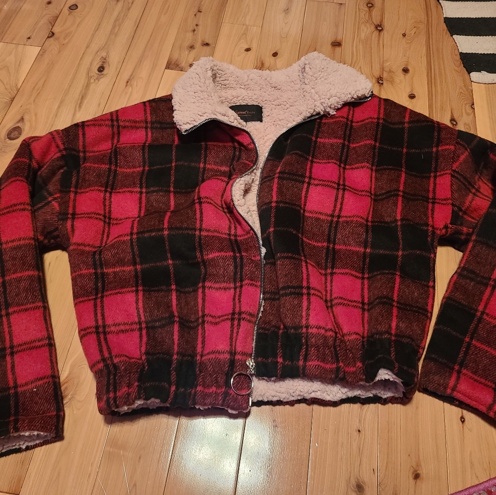 Buffalo plaid jacket, junior's, size L